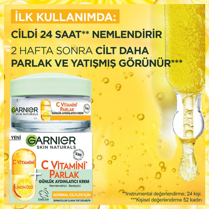 Garnier C Vitamini Parlak Günlük Aydınlatıcı Nemlendirici Krem 50ml