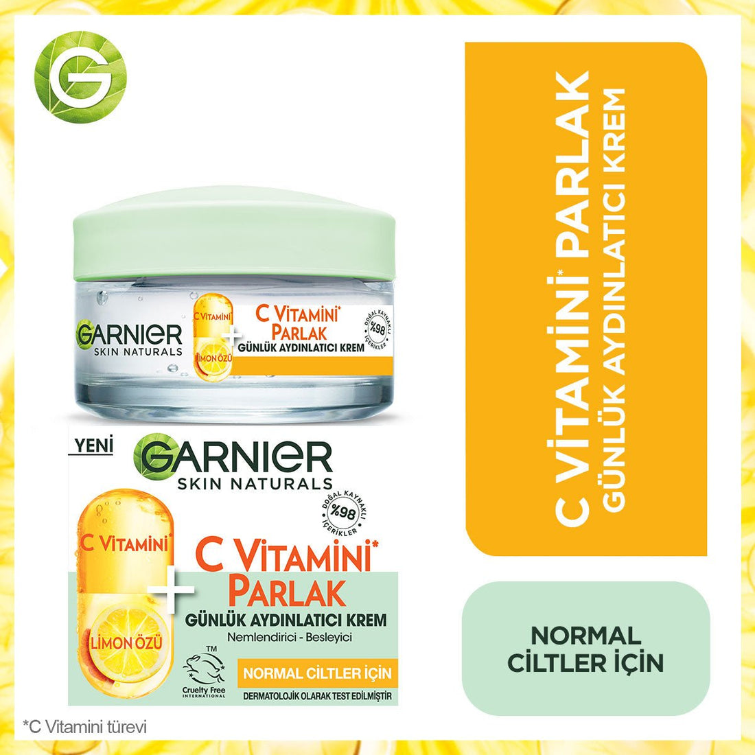 Garnier C Vitamini Parlak Günlük Aydınlatıcı Nemlendirici Krem 50ml