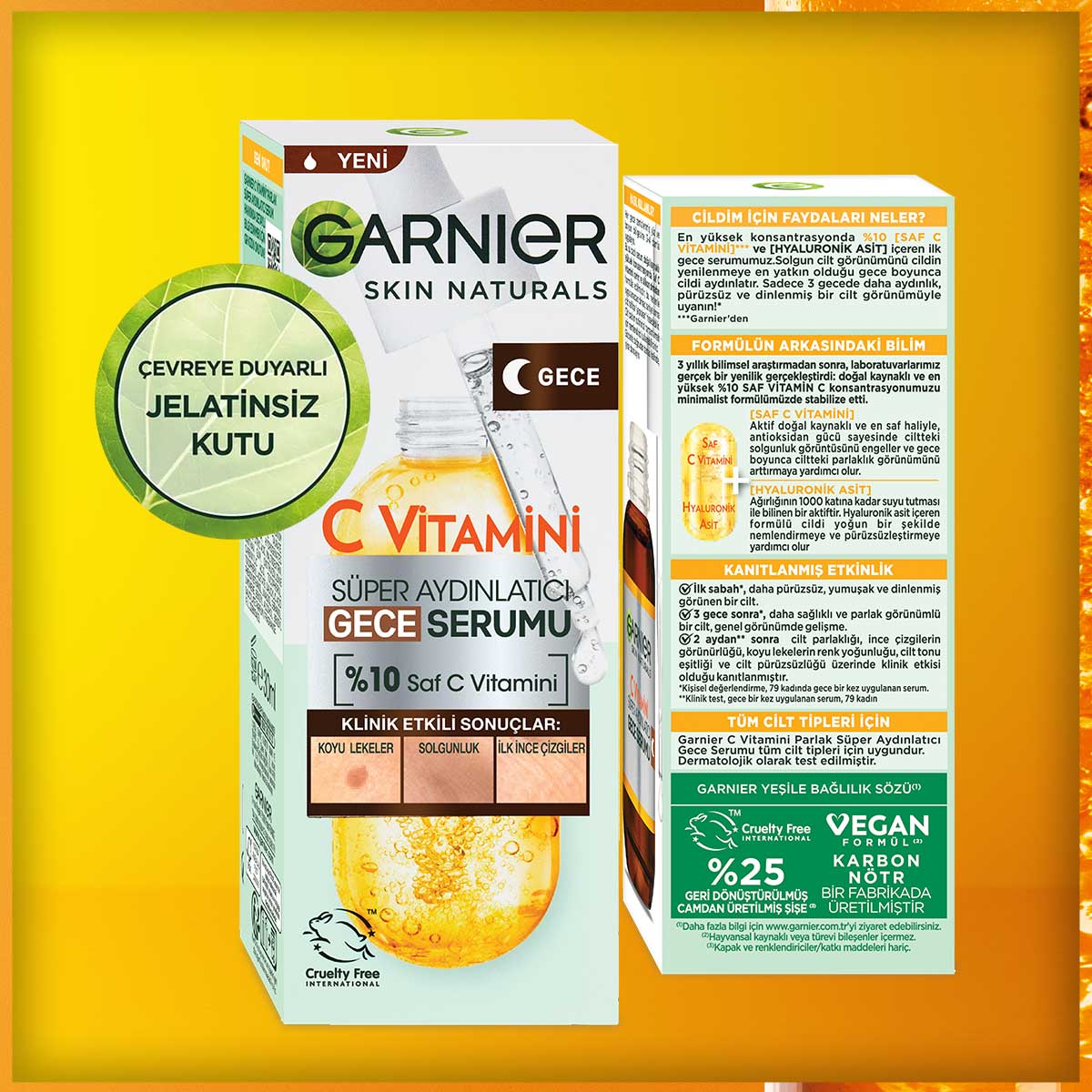 Garnier C Vitamini Süper Aydınlatıcı Gece Serumu