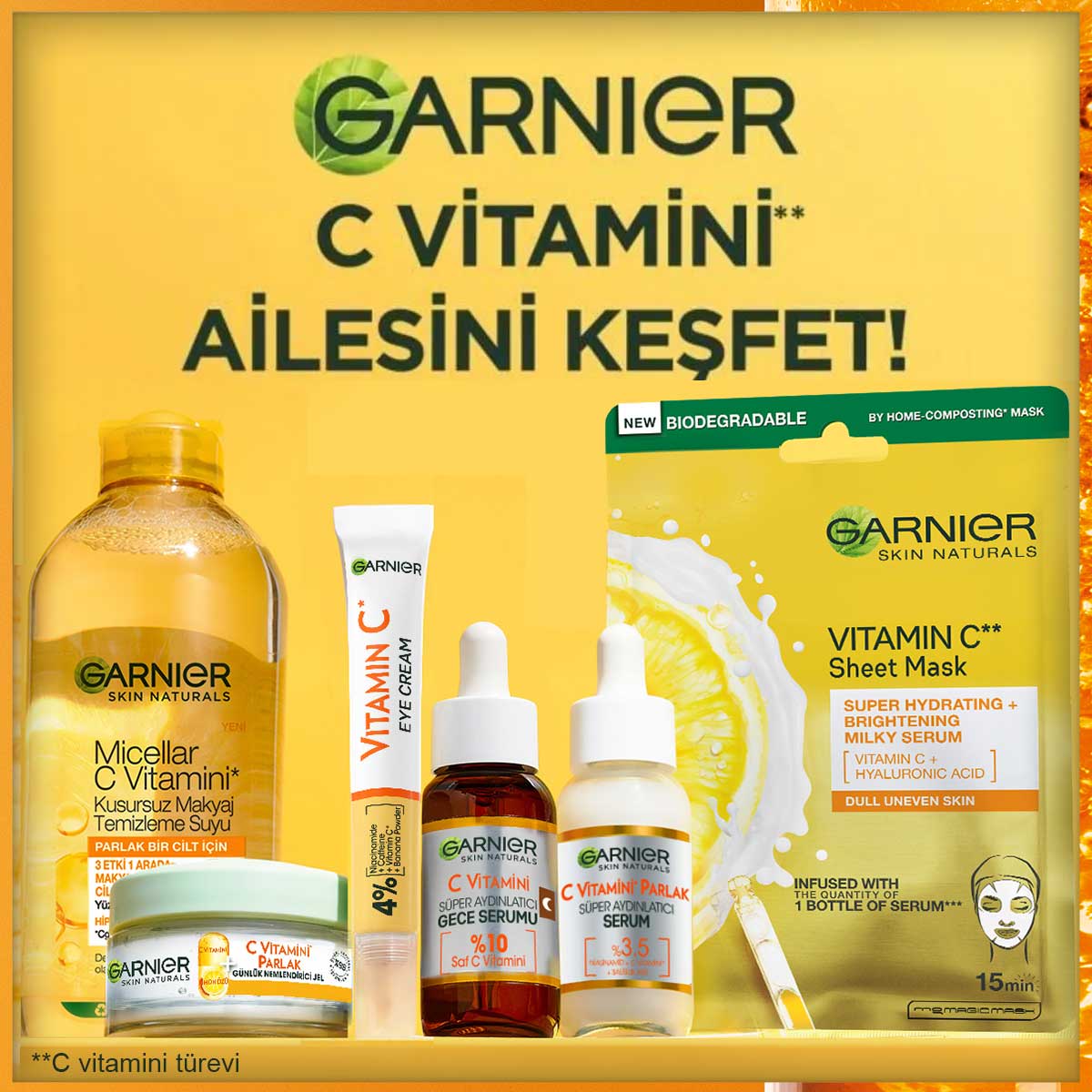 Garnier C Vitamini Süper Aydınlatıcı Gece Serumu