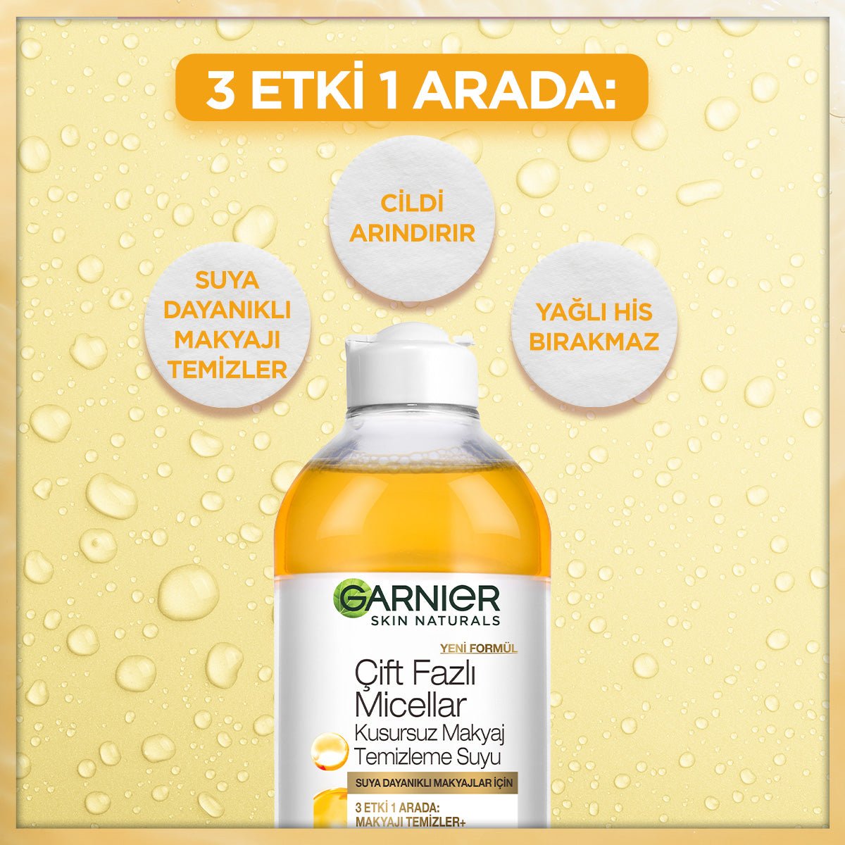 Garnier Çift Fazlı Micellar Kusursuz Makyaj Temizleme Suyu 400ML