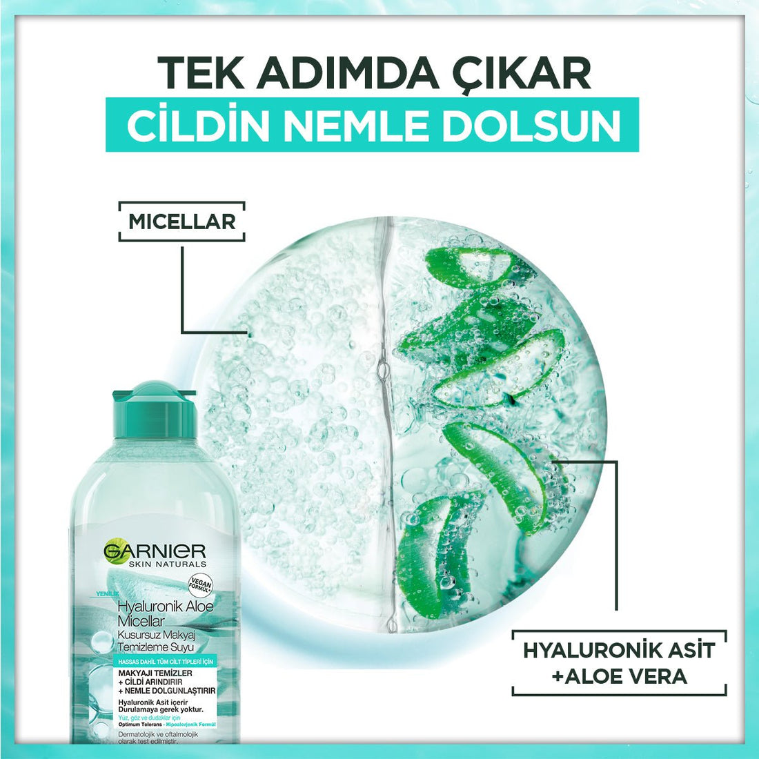 Garnier Hyaluronik Aloe Micellar Kusursuz Makyaj Temizleme Suyu 400 ml