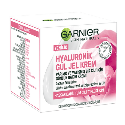 Garnier Hyaluronik Gül Jel-Krem - Parlak ve Yatışmış Bir Cilt İçin Günlük Bakım Kremi