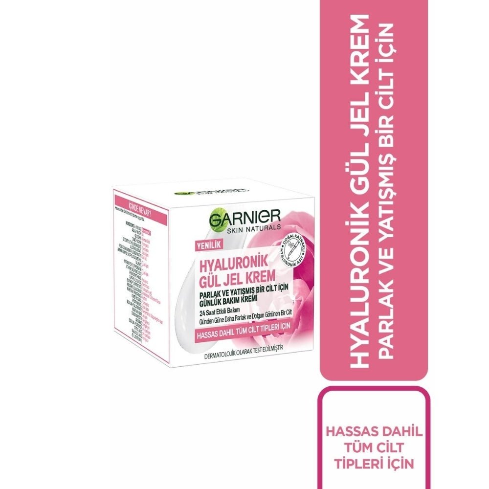 Garnier Hyaluronik Gül Jel-Krem - Parlak ve Yatışmış Bir Cilt İçin Günlük Bakım Kremi