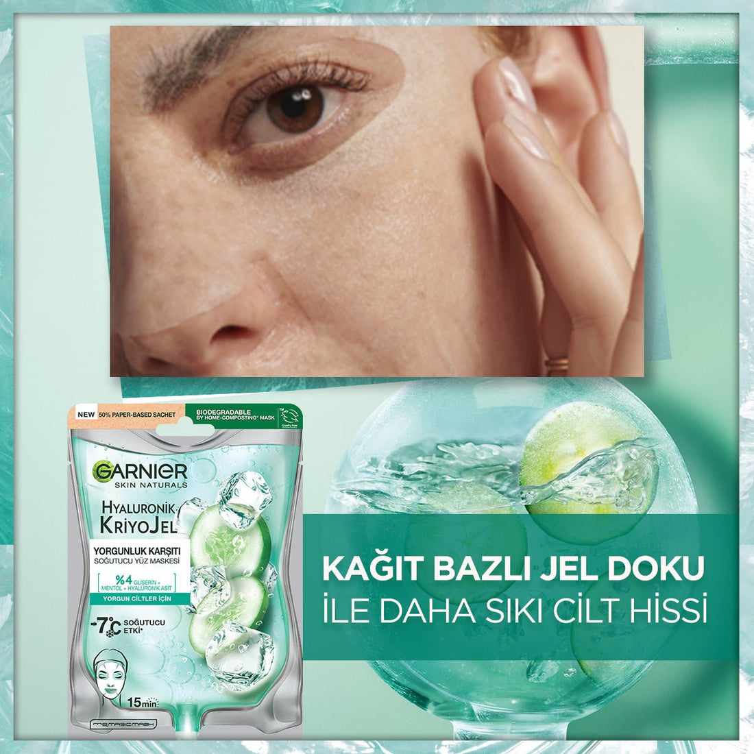 Garnier Hyaluronik Kriyojel Yorgunluk Karşıtı Soğutucu Yüz Maskesi