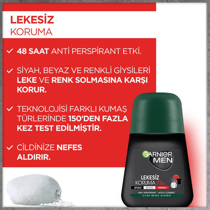 Garnier Men Lekesiz Koruma Roll-on Deodorant