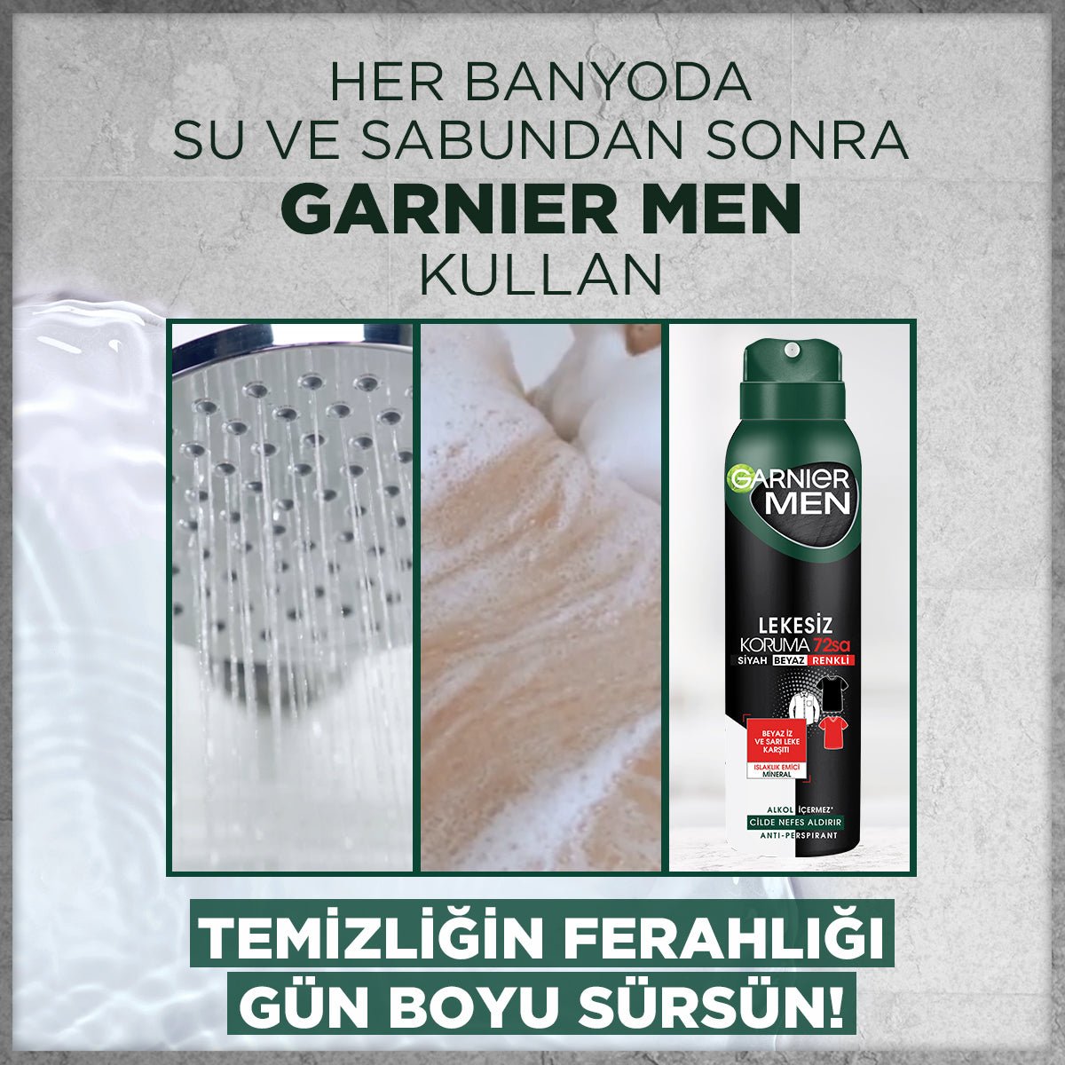 Garnier Men Lekesiz Koruma Spray Deodorant