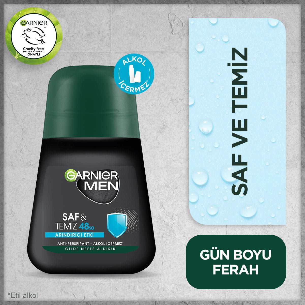Garnier Men Saf ve Temiz Roll-on Deodorant