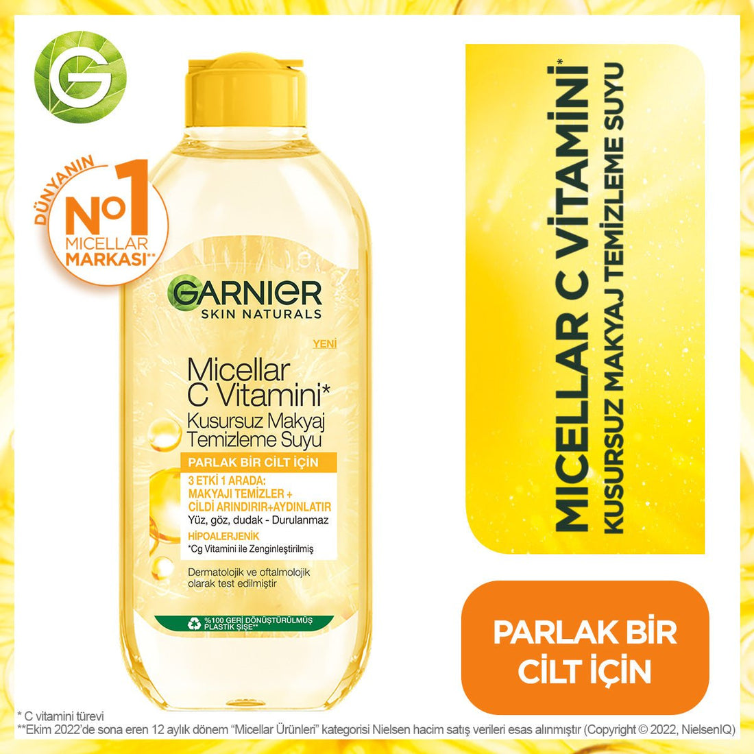 Garnier Micellar C Vitamini Kusursuz Makyaj Temizleme Suyu 400ml