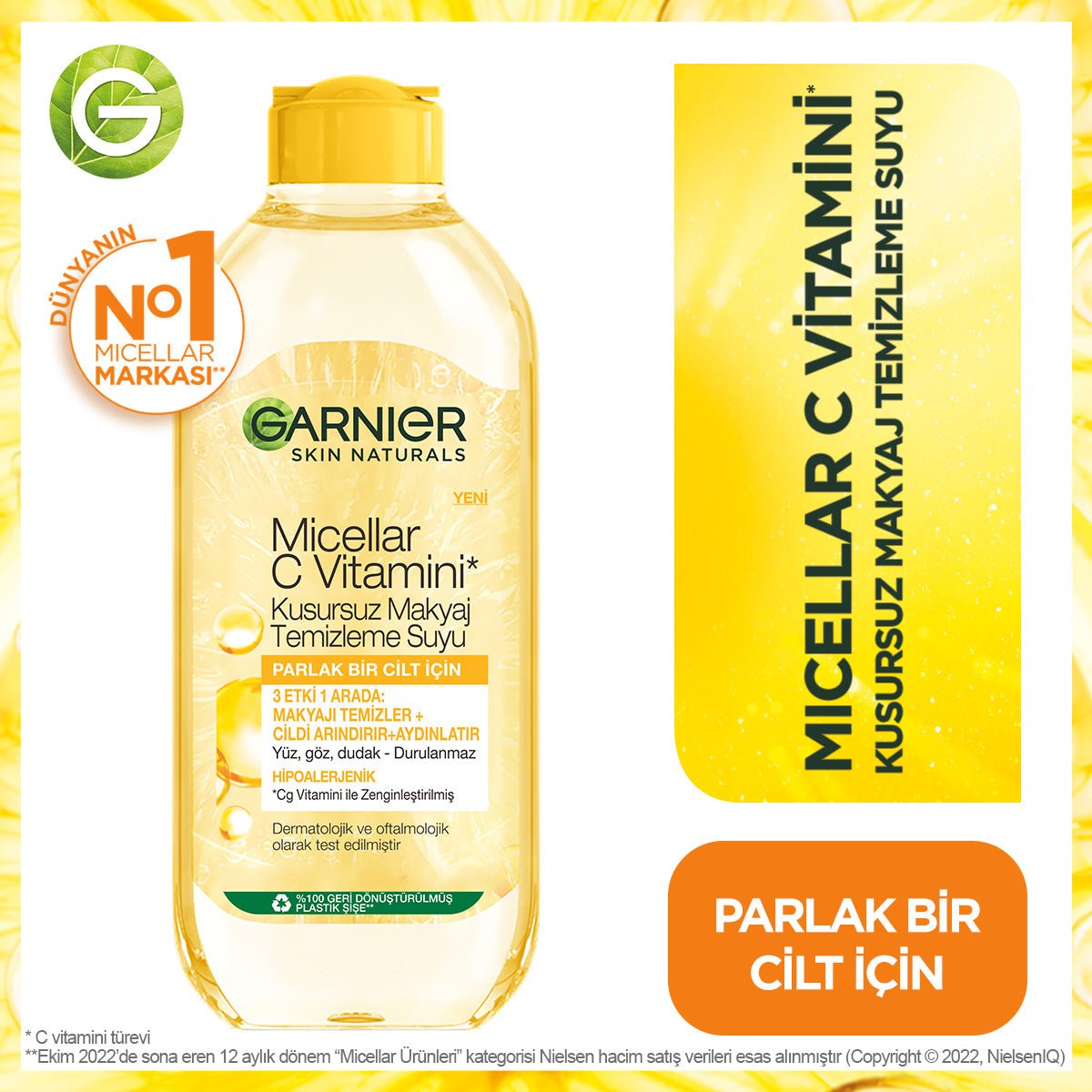 Garnier Micellar C Vitamini Kusursuz Makyaj Temizleme Suyu 400ml