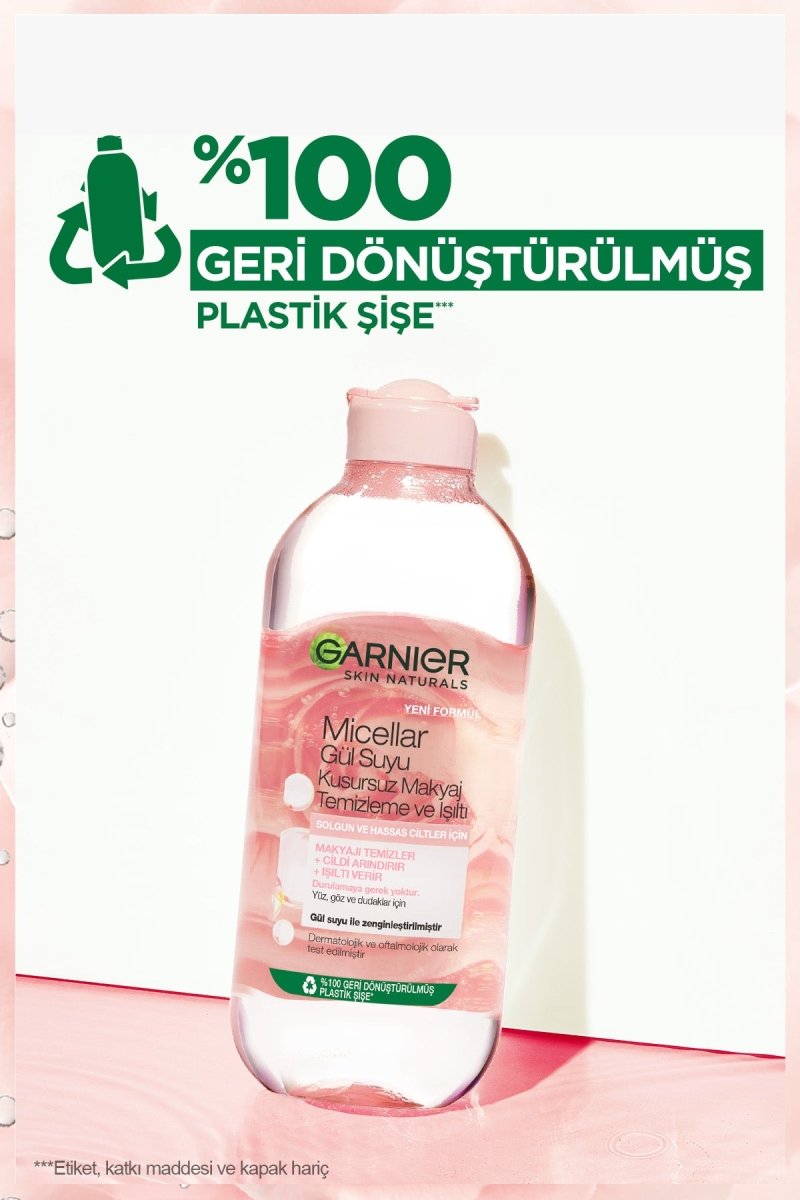 Garnier Micellar Gül Suyu Kusursuz Makyaj Temizleme &amp; Işıltı 400ML