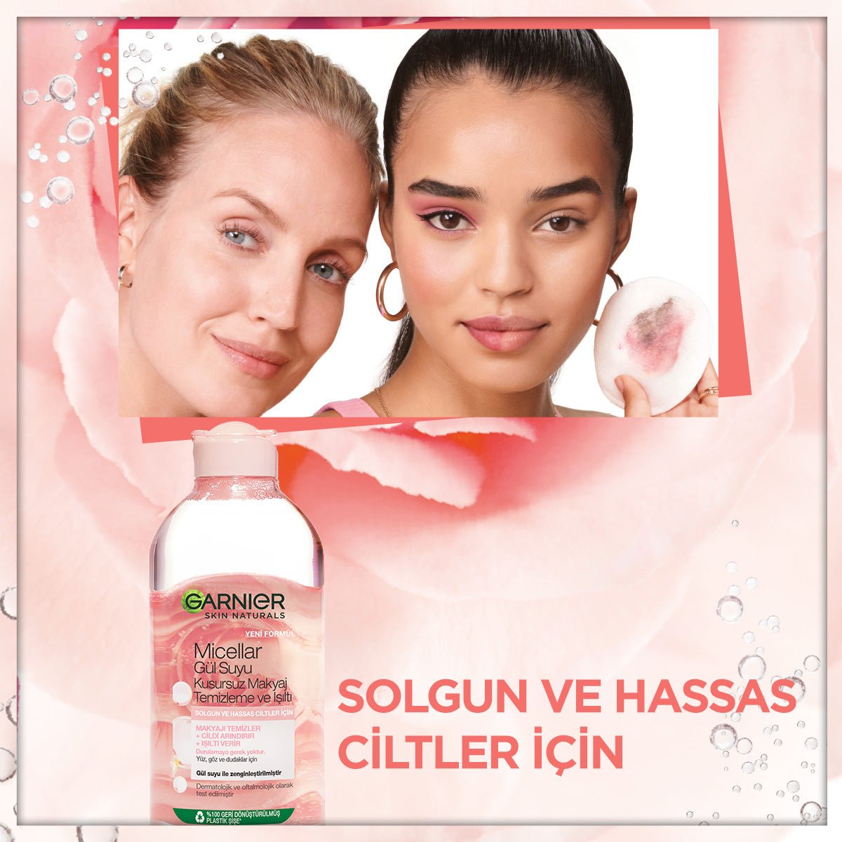 Garnier Micellar Gül Suyu Kusursuz Makyaj Temizleme &amp; Işıltı 400ML