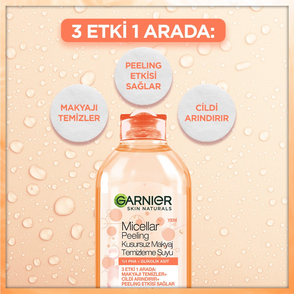 Garnier Micellar Peeling Kusursuz Makyaj Temizleme Suyu 400 ML