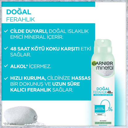Garnier Mineral Doğal Ferahlık Spray Deodorant