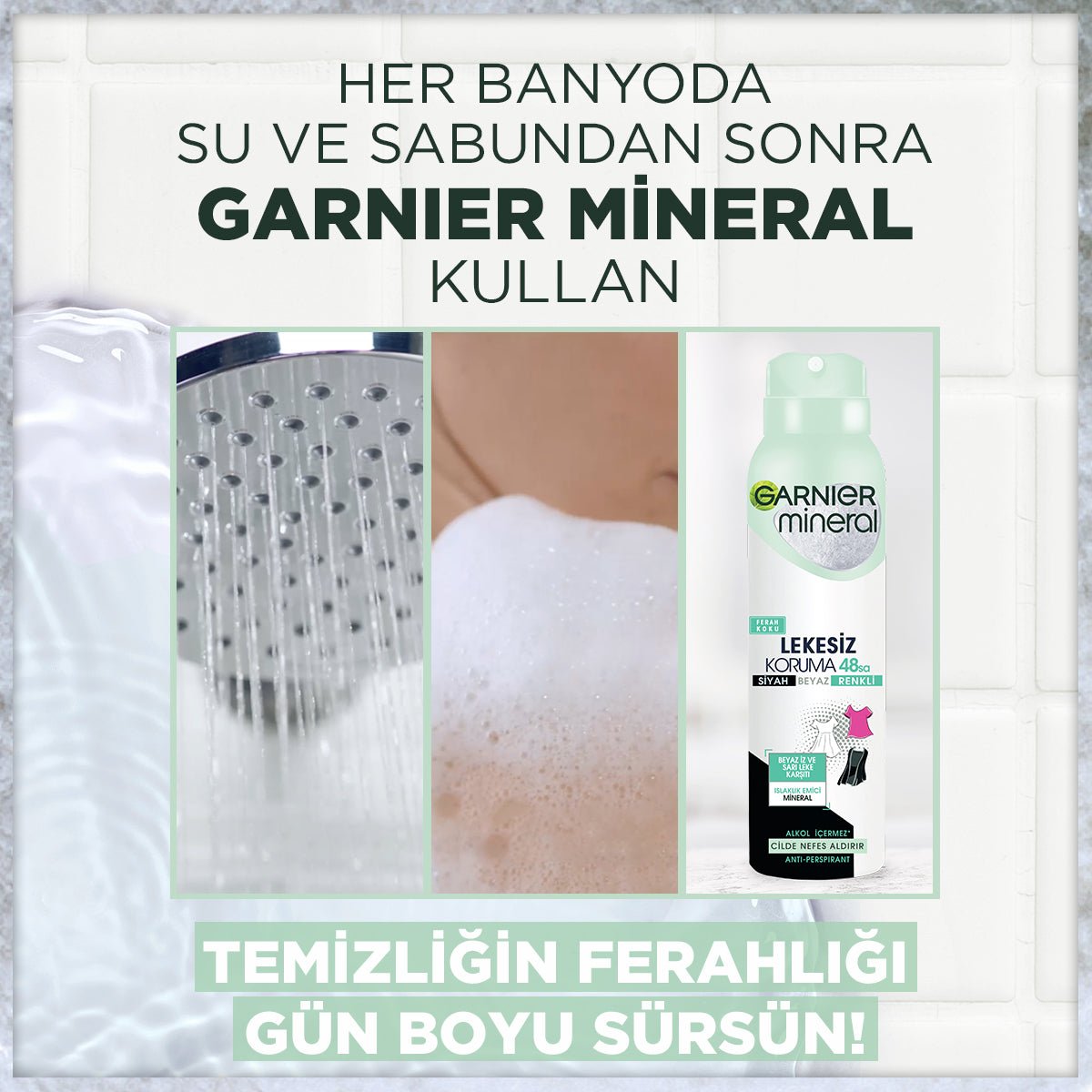 Garnier Mineral Lekesiz Koruma Ferah Koku Spray Deodorant