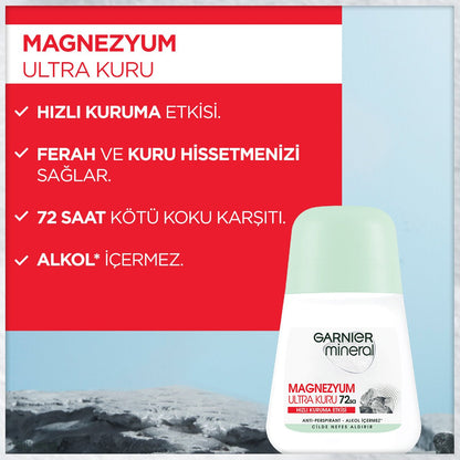 Garnier Mineral Magnezyum Ultra Kuru Roll-on