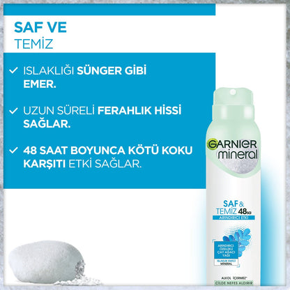 Garnier Mineral Saf&amp;Temiz Sprey Deodorant