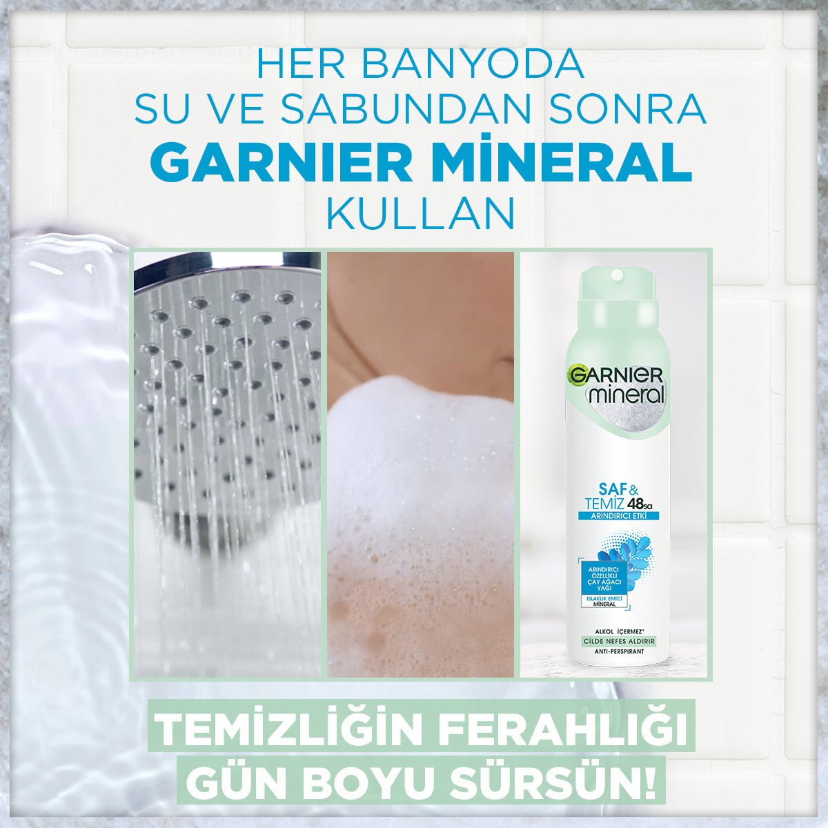 Garnier Mineral Saf&amp;Temiz Sprey Deodorant