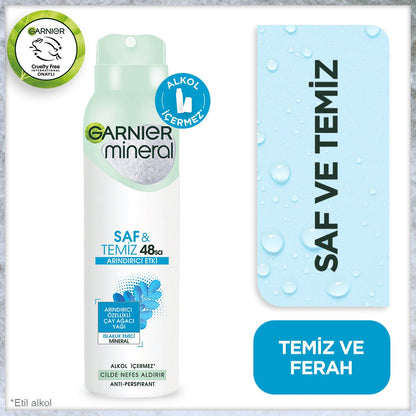Garnier Mineral Saf&amp;Temiz Sprey Deodorant