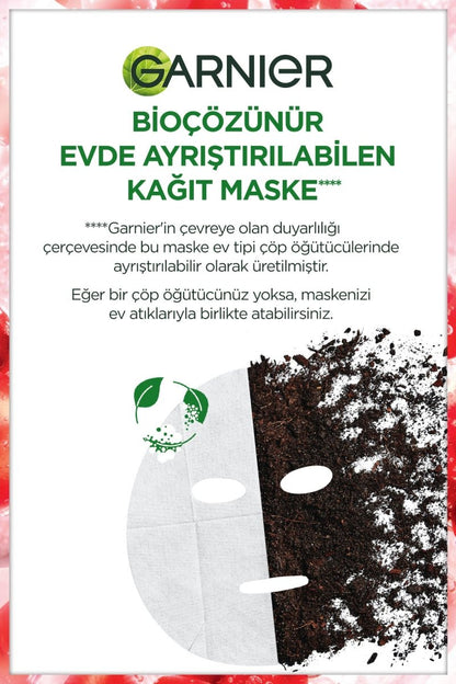 Garnier Nem Bombası Canlandırıcı Kağıt Yüz Maskesi
