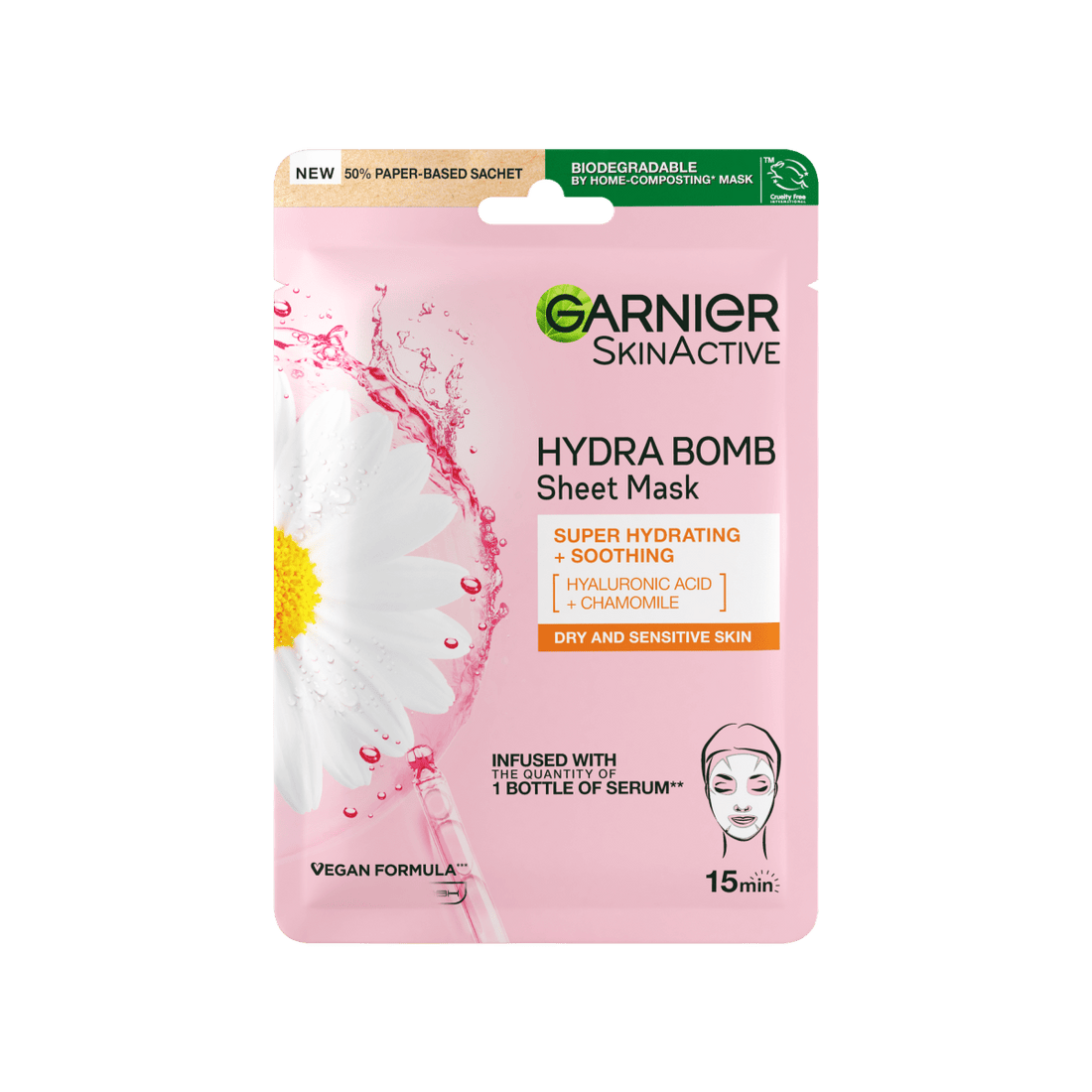 Garnier Nem Bombası Dinlendirici Kağıt Yüz Maskesi