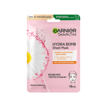 Garnier Nem Bombası Dinlendirici Kağıt Yüz Maskesi