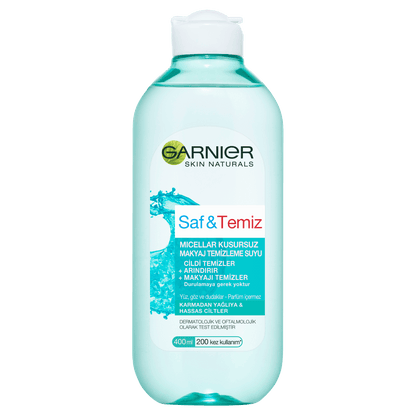 Garnier Saf &amp; Temiz Micellar Kusursuz Makyaj Temizleme Suyu 400ML