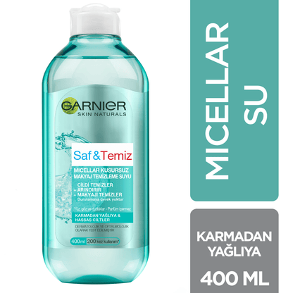 Garnier Saf &amp; Temiz Micellar Kusursuz Makyaj Temizleme Suyu 400ML