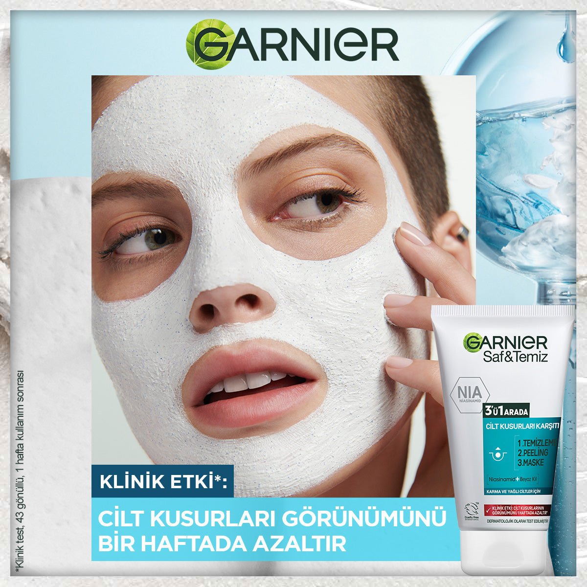 Garnier Saf &amp; Temiz Yağlanma ve Pürüzlere Karşı 3&
