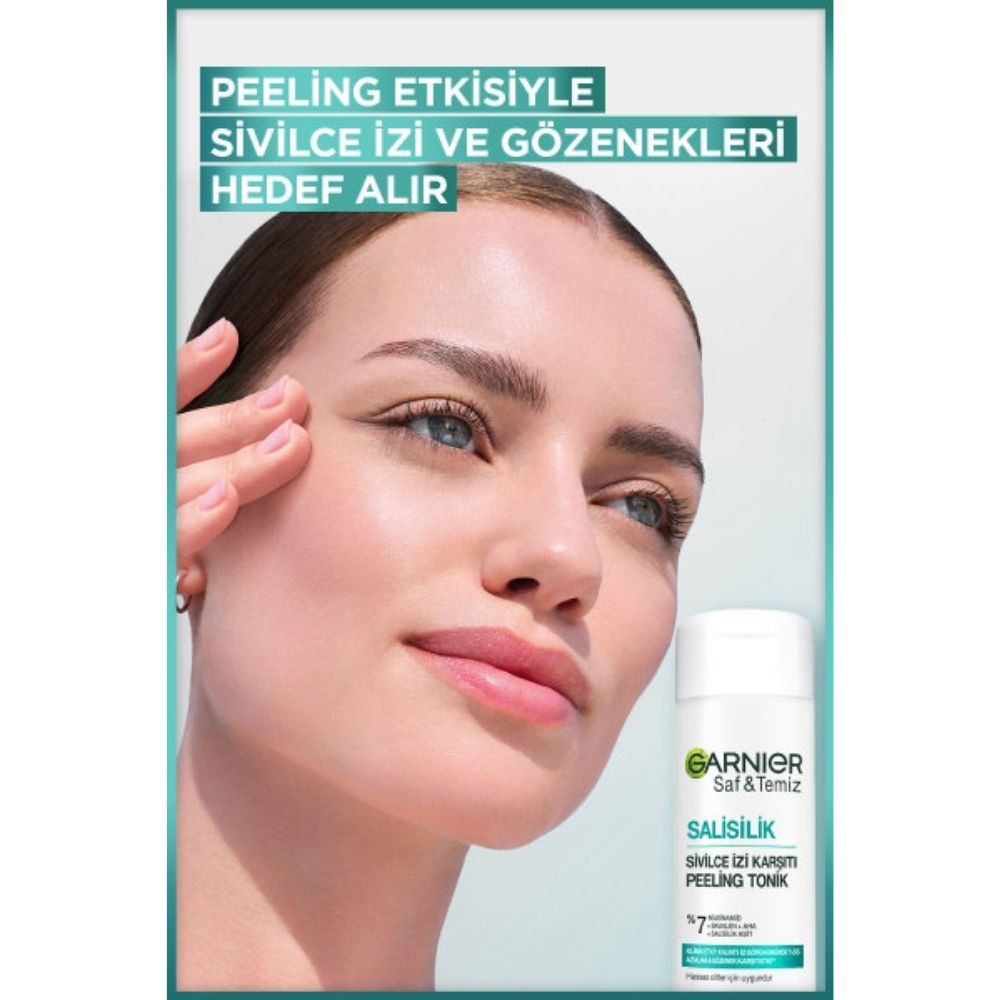 Garnier Saf&amp;Temiz Salisilik Sivilce İzi Karşıtı Gözenek Sıkılaştırıcı Peeling Tonik 120 ml