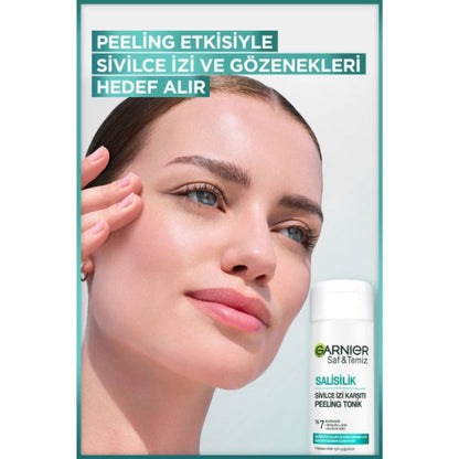 Garnier Saf&amp;Temiz Salisilik Sivilce İzi Karşıtı Gözenek Sıkılaştırıcı Peeling Tonik 120 ml