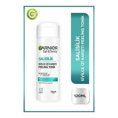 Garnier Saf&amp;Temiz Salisilik Sivilce İzi Karşıtı Gözenek Sıkılaştırıcı Peeling Tonik 120 ml
