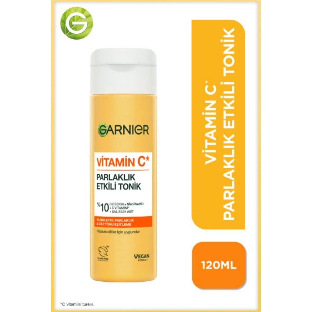 Garnier Vitamin C Parlaklık Etkili Tonik // Gliserin, Niasinamid, Salisilik Asit 120 ml