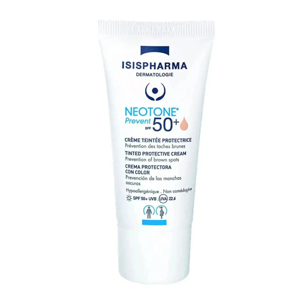 Isis Pharma Neotone Prevent SPF 50+ Tinted Cream - Renkli Güneş Kremi Orta 30ml