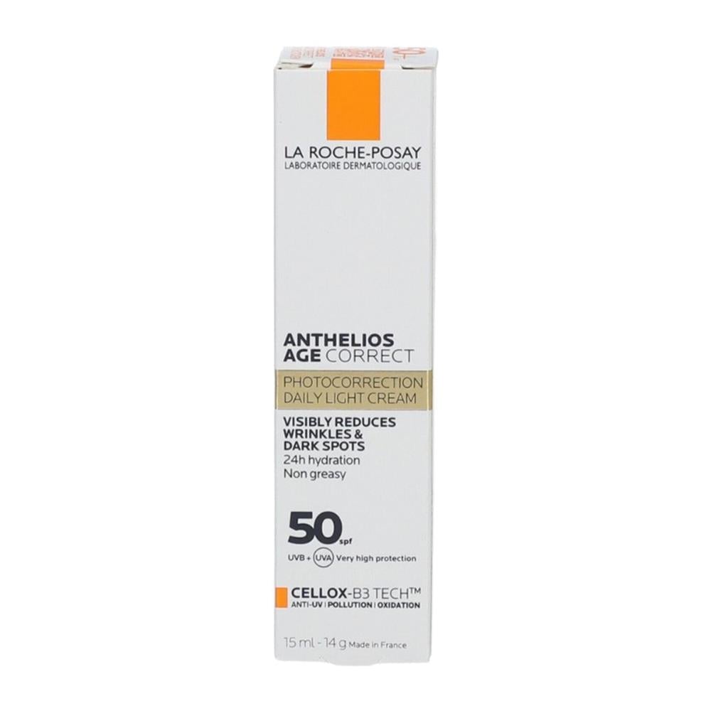 La Roche Posay Anthelios Age Correct SPF50 Leke ve Kırışıklık Karşıtı Güneş Koruyucu Yüz Kremi 15 ml