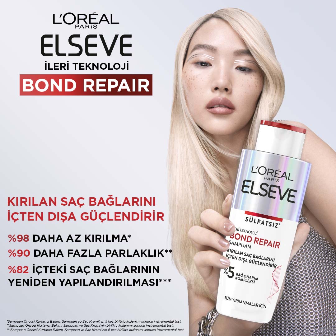 Loreal Paris Bond Repair Tüm Yıpranmalar için Saç Bağlarını Güçlendirici Şampuan 200 ml
