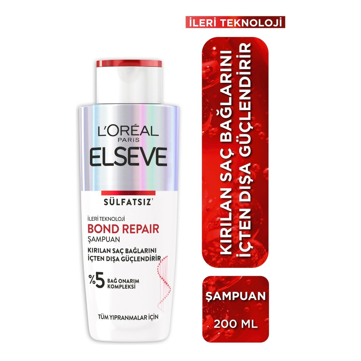 Loreal Paris Bond Repair Tüm Yıpranmalar için Saç Bağlarını Güçlendirici Şampuan 200 ml