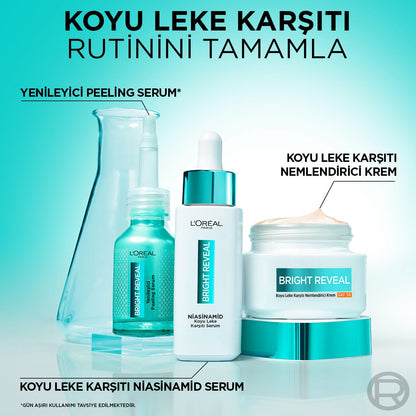 Loreal Paris Bright Reveal Koyu Leke Karşıtı, Cilt Tonu Eşitleyici Spf50 Nemlendirici Krem Niasinamid 50ml