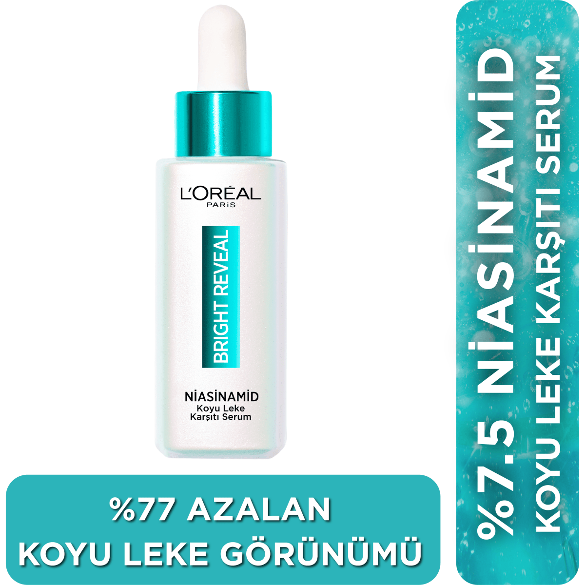 Loreal Paris Bright Reveal Sivilce, Güneş, Yaşlanma Lekelerinde Etkili Koyu Leke Karşıtı Serum 10%Niasinamid 30ml