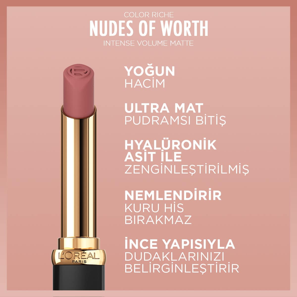 Loreal Paris Color Riche Intense Volume Matte Ruj -  570 Worth It (Intense)