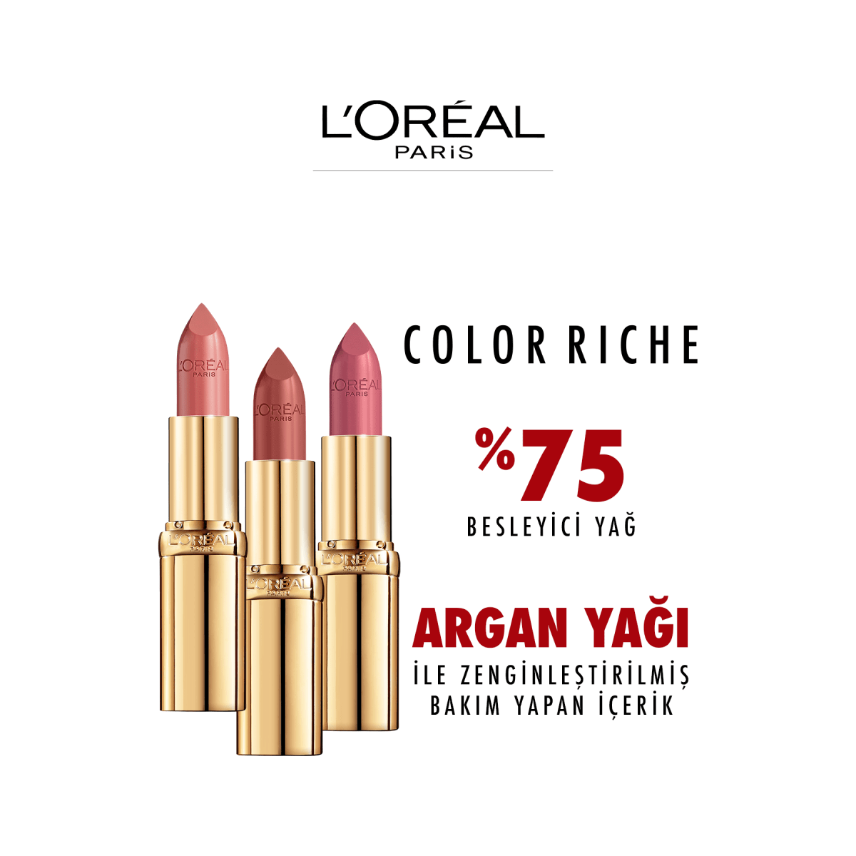 Loreal Paris Color Riche Saten Bitişli Ruj 125 Maison Marais - Kırmızı