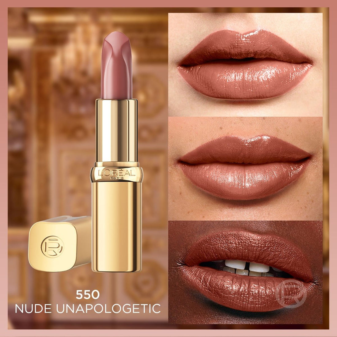 Loreal Paris Color Riche Saten Bitişli Ruj - 550 Nude Unapologetic