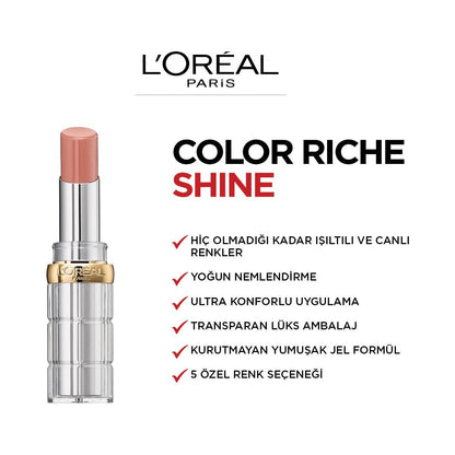 Loreal Paris Color Riche Shine Ruj 111 Instaheaven - Pembe