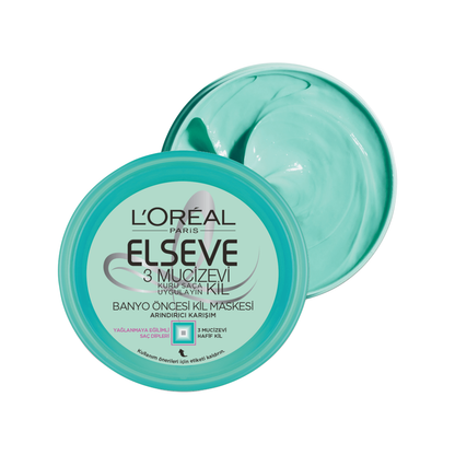 Loreal Paris Elseve 3 Mucizevi Kil Banyo Öncesi Kil Maskesi 150 ml