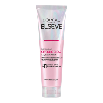 Loreal Paris Elseve Glycolic Gloss Mükemmel Parlaklık için Pürüzsüzleştirici Saç Kremi 150ml