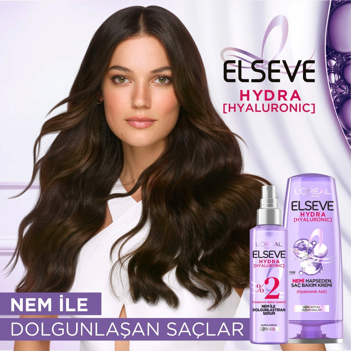 Loreal Paris Elseve Hydra [Hyaluronic] Nemi Hapseden Saç Bakım Kremi 360ml