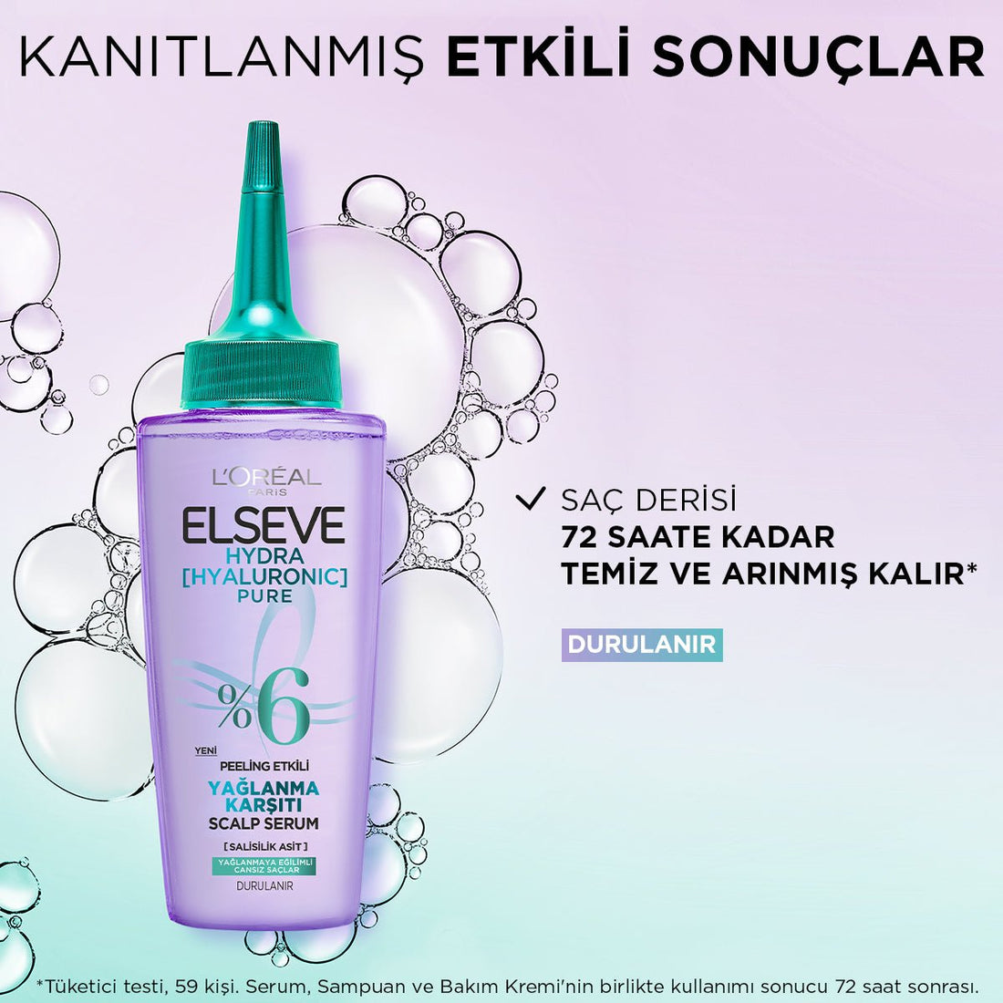 Loreal Paris Elseve Hydra [Hyaluronic] Pure Salisilik Asit İçeren Yağlanma Karşıtı Peeling Etkili Saç Derisi Serumu 102ml