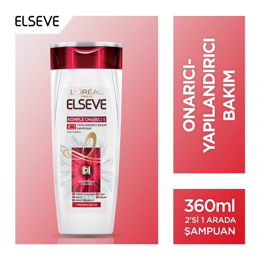 Loreal Paris Elseve Komple Onarıcı 5 Yapılandırıcı Bakım Şampuanı 2&