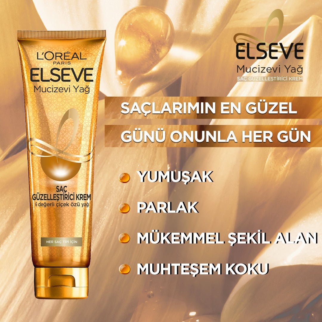 Loreal Paris Elseve Mucizevi Yağ Saç Güzelleştirici Krem 150 ml - Kuru ve Sert Saçlar