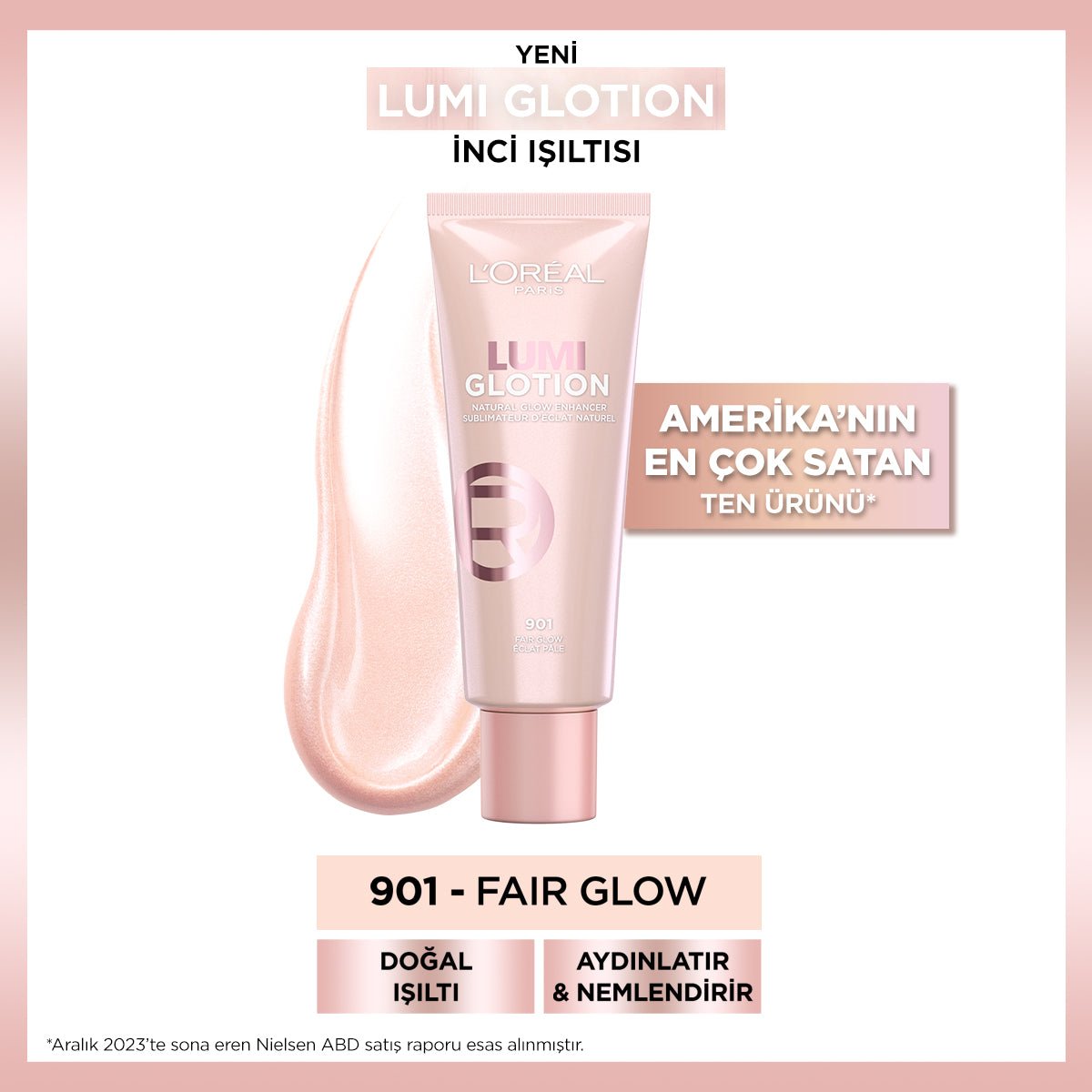 Loreal Paris Glotion All-In-One Doğal Işıltı 901 - Fair Glow 40 ml
